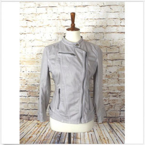 LOFT | Size 6 Gray Moto Style Career Jacket